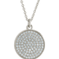 Pave CZ Circle Pendant