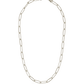 Sterling Silver Large Elongated Paperclip Chain Necklace