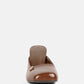 Neoplast Patent Pu Block Heeled Mules