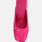 Neoplast Patent Pu Block Heeled Mules