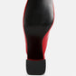Neoplast Patent Pu Block Heeled Mules