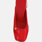 Neoplast Patent Pu Block Heeled Mules