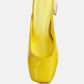 Neoplast Patent Pu Block Heeled Mules