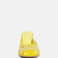 Neoplast Patent Pu Block Heeled Mules