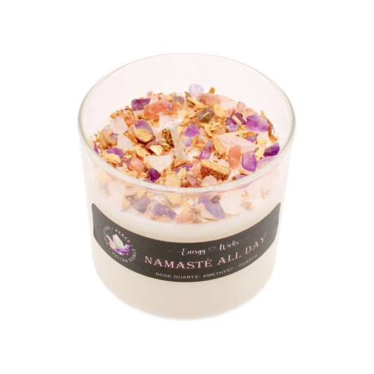 Namaste Crystal Crystal Candle
