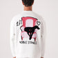 Noble Stance Oversized Sweatshirt: Artistic Heart & Dog Graphic