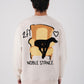 Noble Stance Oversized Sweatshirt: Artistic Heart & Dog Graphic