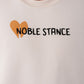 Noble Stance Oversized Sweatshirt: Artistic Heart & Dog Graphic