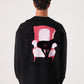 Noble Stance Oversized Sweatshirt: Artistic Heart & Dog Graphic
