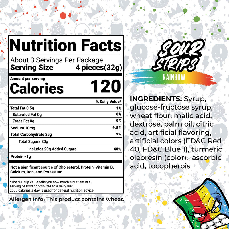 Sour Strips Rainbow (3.4oz)