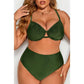gathered pleats, sexy split bikini