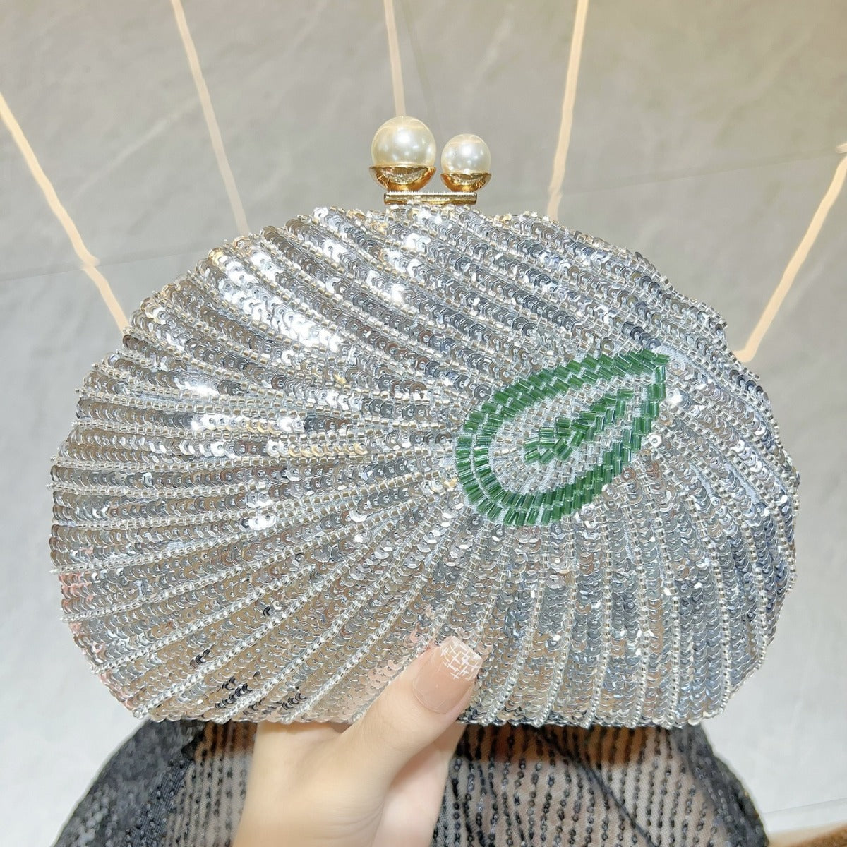 Elegant Retro Craft Beaded Evening Bag