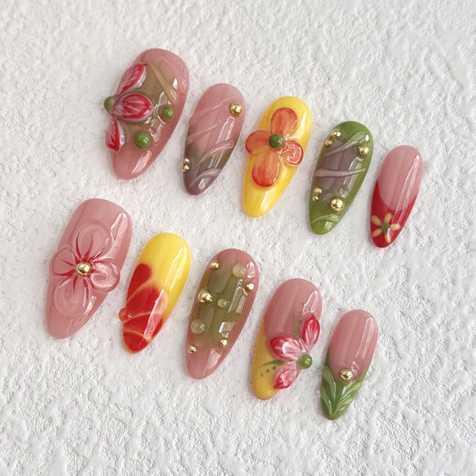 Handmade press on nails fake nails removable