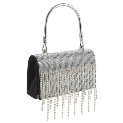 GlitteringTassel Rhinestone Small Square Bag
