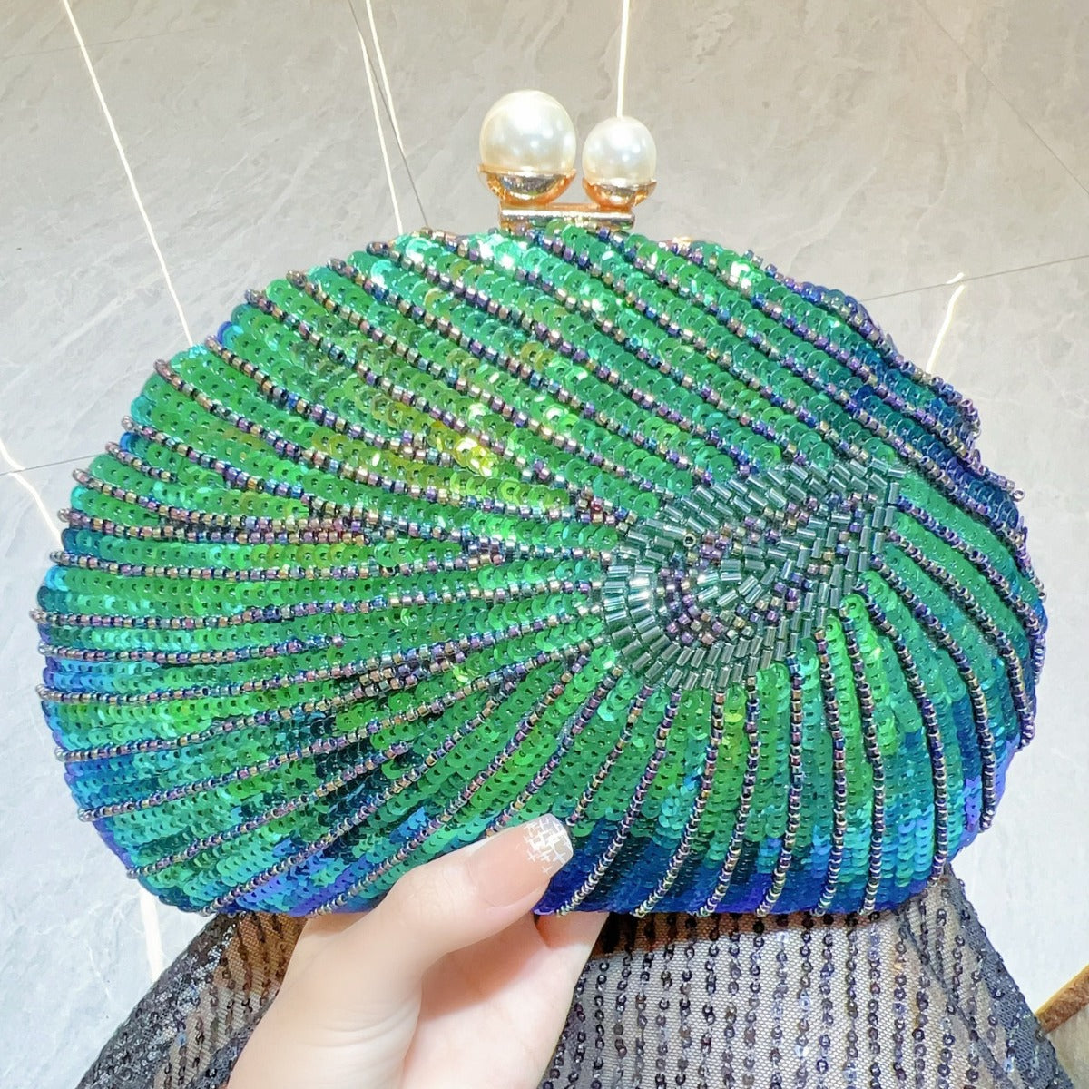 Elegant Retro Craft Beaded Evening Bag