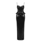 Sleeveless Sequin Sling Dress Women Backless Lace up Sexy Sheath Skirt Sets