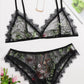 Sexy Lingerie Black Lace Sexy Sheer Mesh Embroidered Sexy Sleepwear