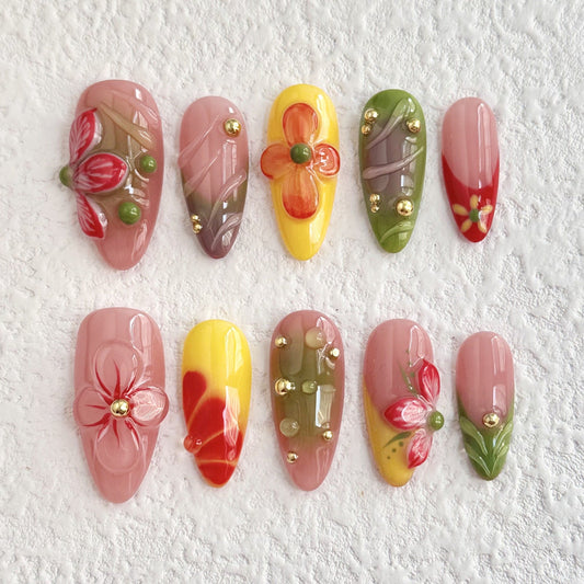 Handmade press on nails fake nails removable