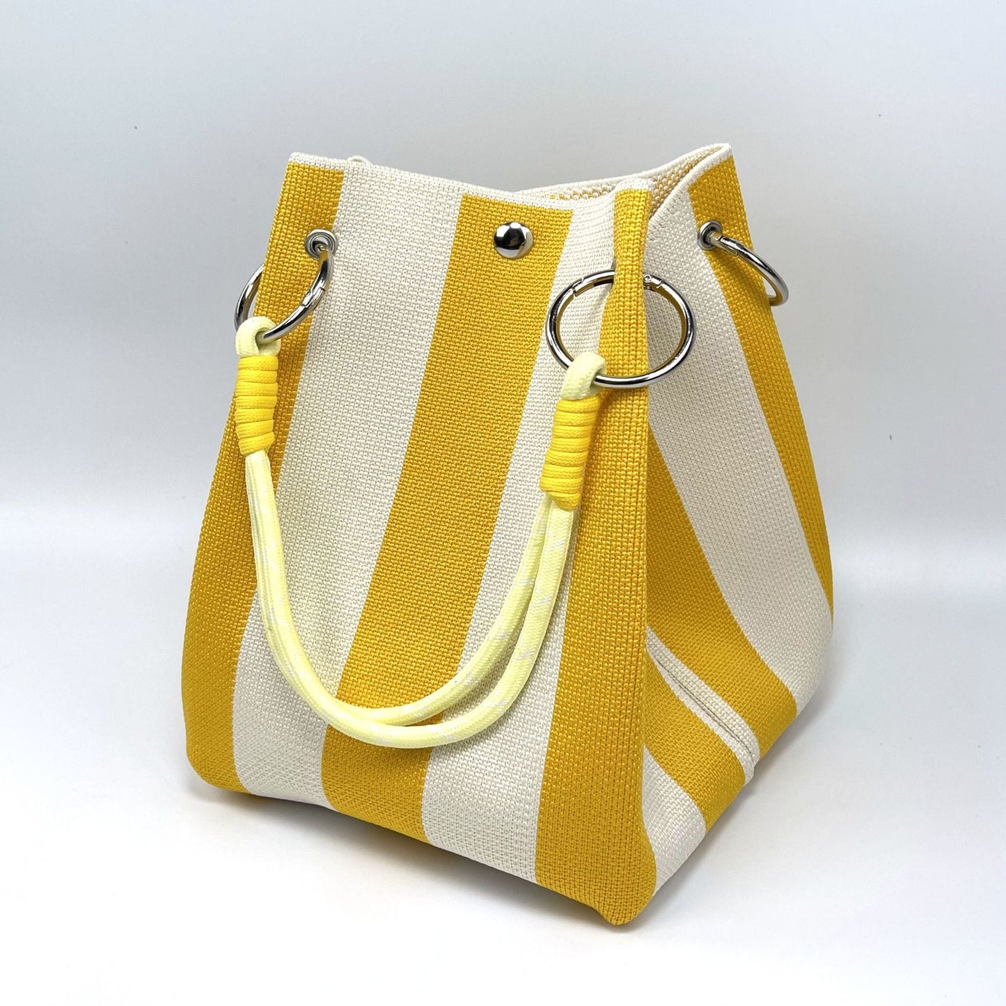 Woven Bucket Bag – Fashion Knit Handbag