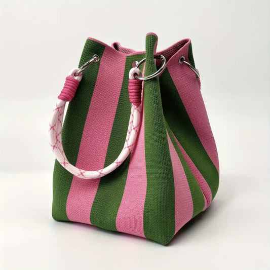 Woven Bucket Bag – Fashion Knit Handbag