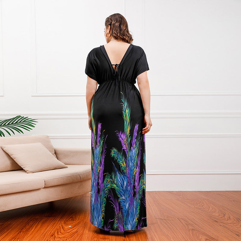 Bohemian Long Silk Dress
