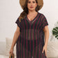Color Contrast Patchwork Hollow Out Cover up