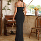 Mesh Strap off the Neck Dress Sexy Backless Irregular Asymmetric Pleated Wooden Ear Dress