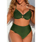 gathered pleats, sexy split bikini