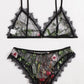 Sexy Lingerie Black Lace Sexy Sheer Mesh Embroidered Sexy Sleepwear