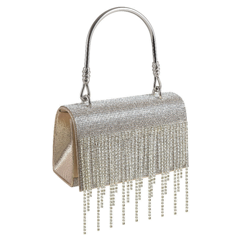 GlitteringTassel Rhinestone Small Square Bag