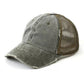 Distressed Messy Bun Hat Cap