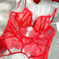 Red Patent Leather Lingerie Set