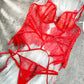 Red Patent Leather Lingerie Set