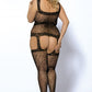 Plus Size Leopard Bodystocking