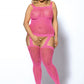 Plus Size Leopard Bodystocking