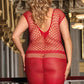 Crotchet Mesh Hollow-out Mini Chemise Dress