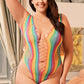 Mesh Rainbow Hollow Out Bodysuit