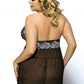 Floral Halter Plus Size Babydoll