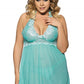 Floral Halter Plus Size Babydoll