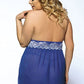 Floral Halter Plus Size Babydoll