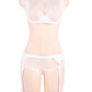 Plus Size Black Lace Halter Bra Set with bra rim