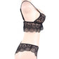 Black Lace Temptation 2pcs Bralette Lingerie Set