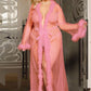 Plus Size Provence Long Mesh Robe