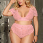 Sexy Girls High Waist Full Lace Bra Panty Underwear