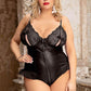 Beatrix Leather & Lace Teddy