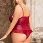 Ride The Edge Leather and lace Teddy