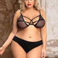 Sheer Mesh Strappy Bra Set