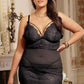 Sexy Lace Tight Adjustable Shoulder Straps Black Babydoll