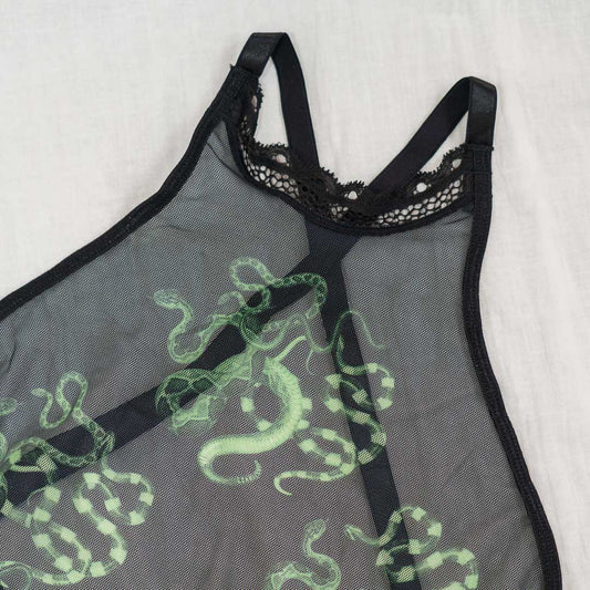 Obsidian Jade Snakes High Neck Cami