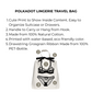 Polkadot Lingerie Travel Bag, Cream